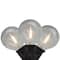 10ct. Warm White on Black Wire LED G50 Globe Patio Lights, 10ft.